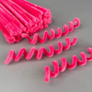 Пушистая проволока (синель) 30см - розовый яркий Пушистая проволока (синель) 30см - розовый яркий