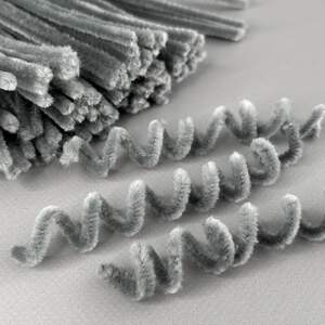 Пушистая проволока (синель) 30см - серый Пушистая проволока (синель) 30см - серый