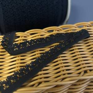 Резинка ажурная, отделочная 13мм - черный #3