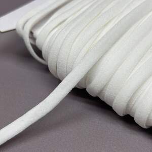 Резинка для бретель плоская 5 мм - белая матовая