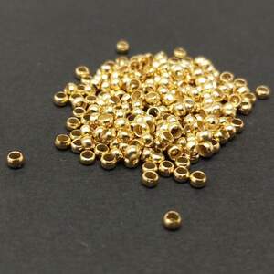 Стоперы-зажимы бочонок для бус 2,5 мм, цвет Лимонное Золото - 5гр/уп Стоперы-зажимы бочонок для бус 2,5 мм, цвет Лимонное Золото - 5гр/уп