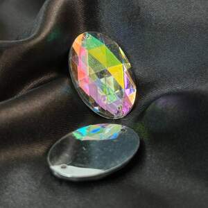 Стразы акриловые пришивные 20х30 мм, хамелеон Стразы акриловые пришивные 20х30 мм, хамелеон