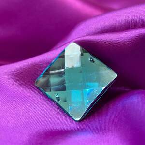 Стразы акриловые пришивные 30 мм, голубой