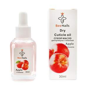 Сухое масло для кутикулы с пипеткой Bee Nails яблоко, 30мл