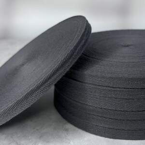Темно-серая киперная лента 1 см (киперная тесьма 10мм)