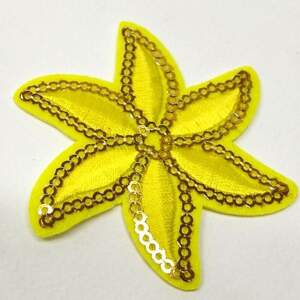 Термонаклейка Звезда 6х6см желтая