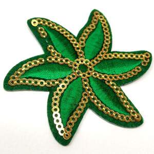 Термонаклейка Звезда 6х6см зеленая