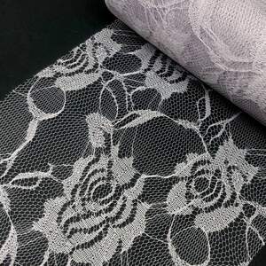 Фатин гипюровый 15 см - серый, 9м Фатин гипюровый 15 см - серый, 9м