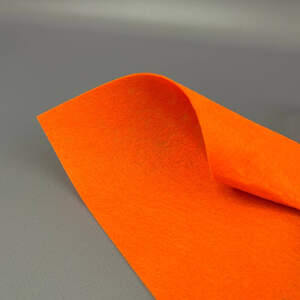 Фетр 1 мм, 20х30 см, цвет - оранжевый С64