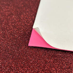 Фоамиран с глиттером клеевая основа 1,6 мм, 1 лист А4 - бордовый