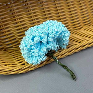 Цветок гипсофилы из пенопласта 8 см - голубой