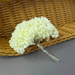 Цветок гипсофилы из пенопласта 8 см - лимонный светлый