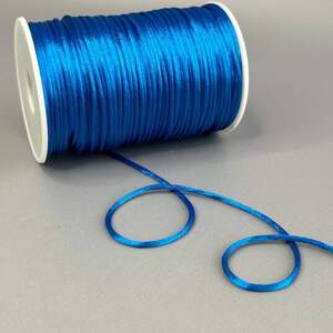 Шнур корсетный (сатиновый, шелковый ) 2мм - синий