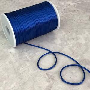 Шнур корсетный (сатиновый, шелковый ) 2мм - электрик