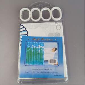 Шторка для душа с кольцами 180х180см