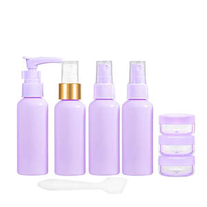 Дорожный набор из 7 флаконов в косметичке, фиолетовый