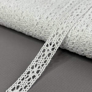 Хлопковое кружево (лен) 1,4 см - Белый (М5453-2) Хлопковое кружево (лен) 1,4 см - Белый (М5453-2)