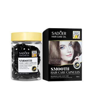 Капсулы для лечения и блеска темных волос Sadoer с аргановым и тунговым маслами, 30шт1 мл Капсулы для лечения и блеска темных волос Sadoer с аргановым и тунговым маслами, 30шт1 мл