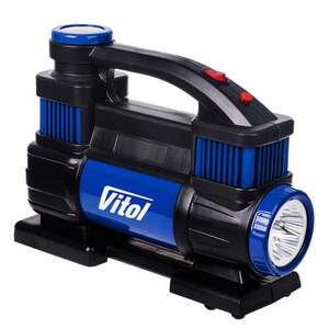 Компрессор ViTOL K-70 150psi/25Amp /90л/2 цилиндра/шланг 1,05,0м/клеммы