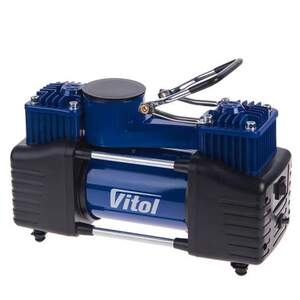 Компрессор ViTOL K-72 150psi/25Amp /90л/2 цилиндра/шланг 5,0м/клеммы