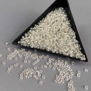 #12/0 Бисер китайский мелкий, 450 г - белый прозрачный