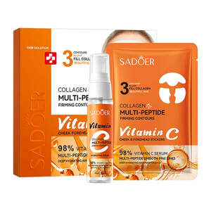 Набор по уходу за кожей лица с растворимыми патчами и сывороткой Sadoer Набор по уходу за кожей лица с растворимыми патчами и сывороткой Sadoer