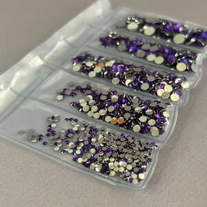 Набор страз для дизайна и декора холодной фиксации -1000 шт сиреневый