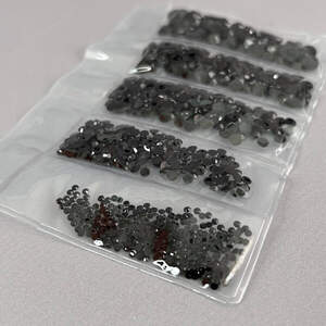 Набор страз для дизайна и декора холодной фиксации -1000 шт черный