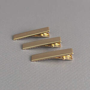 (10 шт) Заколка-заготовка уточка плоская 3,2 см - золото (10 шт) Заколка-заготовка уточка плоская 3,2 см - золото