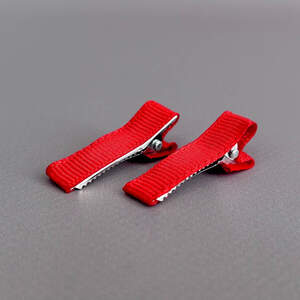 (10 шт) Заколка-заготовка уточка с репсовой лентой 3,5 см - красный (10 шт) Заколка-заготовка уточка с репсовой лентой 3,5 см - красный