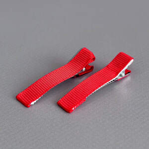 (10 шт) Заколка-заготовка уточка с репсовой лентой 4,7 см - красный (10 шт) Заколка-заготовка уточка с репсовой лентой 4,7 см - красный