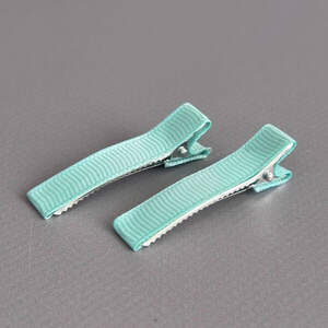 (10 шт) Заколка-заготовка уточка с репсовой лентой 4,7 см - мятный (10 шт) Заколка-заготовка уточка с репсовой лентой 4,7 см - мятный