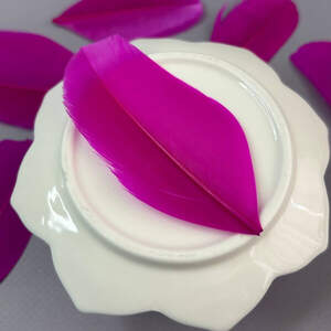 Перья гусиные для рукоделия 5-7 см, 50шт - фуксия