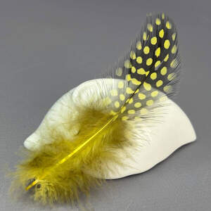 Перья куриные для рукоделия 5-10 см, 50шт - желтый