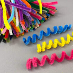 Пушистая проволока (синель) 30см - яркий микс