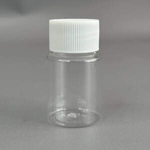 Флакон пластиковый с крышкой Ø32 мм, h -58 мм, объем - 30 мл - прозрачный