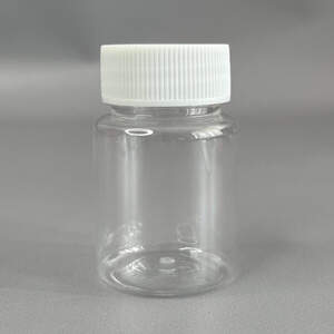 Флакон пластиковый с крышкой Ø42 мм, h -70 мм, объем - 50 мл - прозрачный