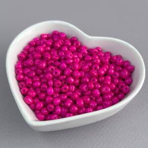 #6/0 Бисер китайский крупный, 450 г - фуксия (ТТ-18)