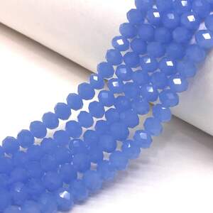 Бусины хрустальные рондель 8х6мм, нить-60 шт, сиреневый матовый Бусины хрустальные рондель 8х6мм, нить-60 шт, сиреневый матовый