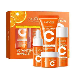 Дорожный набор косметики для лица 4в1 Sadoer Vitamin C Дорожный набор косметики для лица 4в1 Sadoer Vitamin C