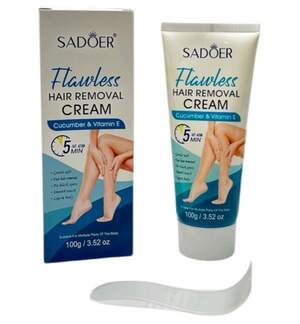 Крем для депиляции с экстрактом огурца и витамином E Sadoer, 100g Крем для депиляции с экстрактом огурца и витамином E Sadoer, 100g