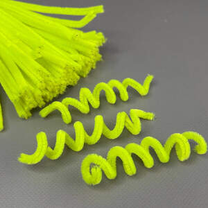 Пушистая проволока (синель) 30см - желтый яркий флуоресцентный Пушистая проволока (синель) 30см - желтый яркий флуоресцентный