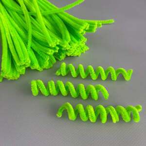 Пушистая проволока (синель) 30см - салатовый флуоресцентный Пушистая проволока (синель) 30см - салатовый флуоресцентный