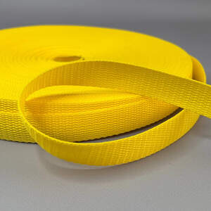 Стропа сумочная-ременная, 2,5 см средняя жесткость - желтый Стропа сумочная-ременная, 2,5 см средняя жесткость - желтый