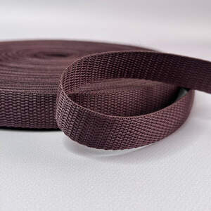 Стропа сумочная-ременная, 2,5 см средняя жесткость - шоколадный Стропа сумочная-ременная, 2,5 см средняя жесткость - шоколадный