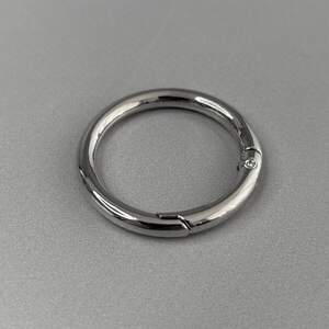 Карабин-кольцо для сумки 32 мм, никель - 4 см