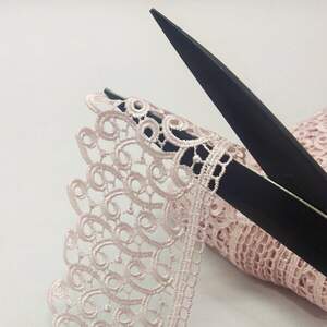 (1 метр) Кружево макраме7,5 см Цвет - Персик