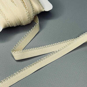 Резинка ажурная, отделочная 10мм - бежевый