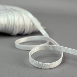 Резинка для бретель 6 мм плоская - холодный белый