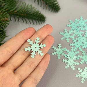 25мм Пайетка снежинка 5г - светлое серебро